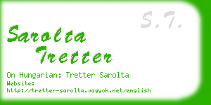 sarolta tretter business card